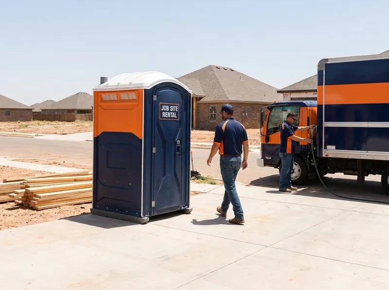 Construction Jobsite Portable Toilet Rental in Lubbock, TX