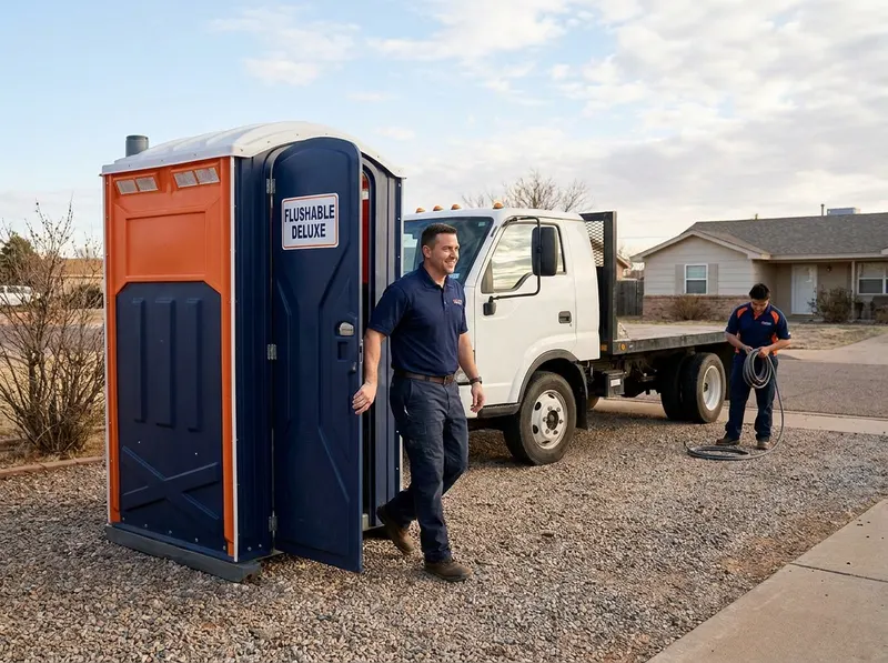 Flushable Deluxe Portable Toilet Rental in Lubbock, TX